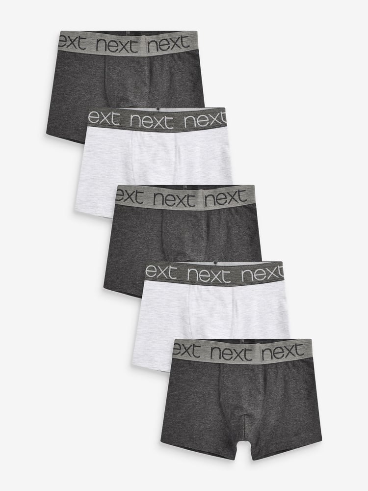 Grey Trunks 5 Pack (2-16yrs) - Image 1 of 4 Grey Trunks 5 Pack (2-16yrs) - Image 1 of 4