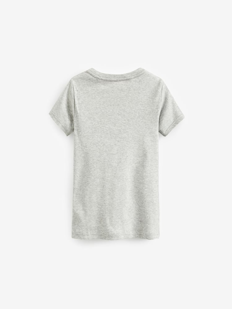 Grey 100% Cotton Short Sleeve Vests 3 Pack (1.5-16yrs) - Image 2 of 3