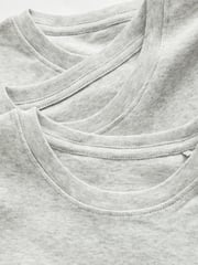 Grey 100% Cotton Short Sleeve Vests 3 Pack (1.5-16yrs) - Image 3 of 3