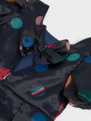 Paul Smith Junior Girls Navy Occasion 'Artist Stripe' Polka Dot Dress - Image 7 of 7