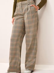 Neutral Check Tailored Wide Trousers - Image 3 of 7