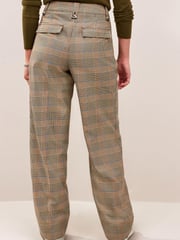 Neutral Check Tailored Wide Trousers - Image 4 of 7