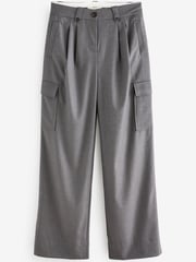 Grey Tailored Wide Trousers - Image 5 of 6