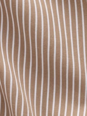 Natural 100% Cotton Stripe Long Sleeve Oxford Shirt - Image 8 of 8