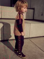 Black/Tan Brown Taped Colourblock Tracksuit (3mths-7yrs) - Image 2 of 7