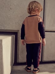 Black/Tan Brown Taped Colourblock Tracksuit (3mths-7yrs) - Image 4 of 7