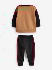 Black/Tan Brown Taped Colourblock Tracksuit (3mths-7yrs) - Image 7 of 7