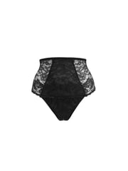 Schwarz - Pour Moi For Your Eyes Only Tanga ouvert mit hohem Bund - Bild 3 von 4