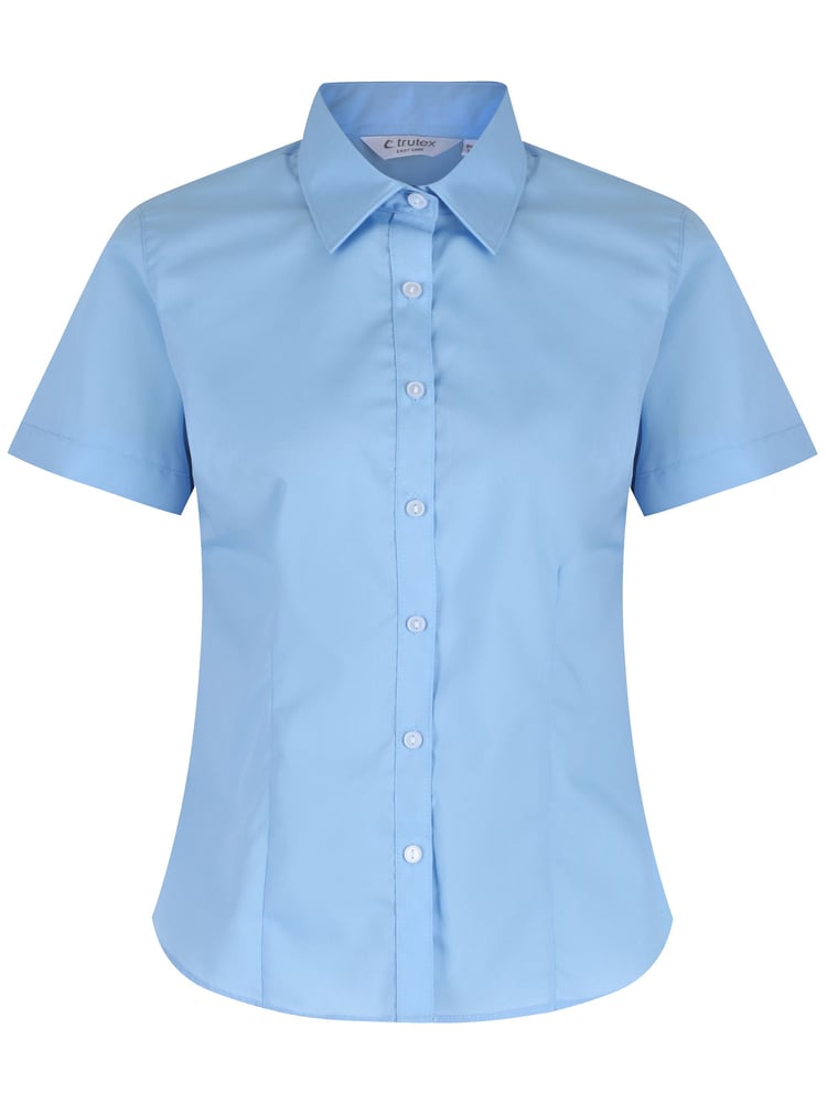 Trutex Blue Short Sleeve Fitted School Blouse (Twin pack) - Image 2 of 3