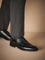 Black Signature Leather Derby Shoes - Image 1 of 7