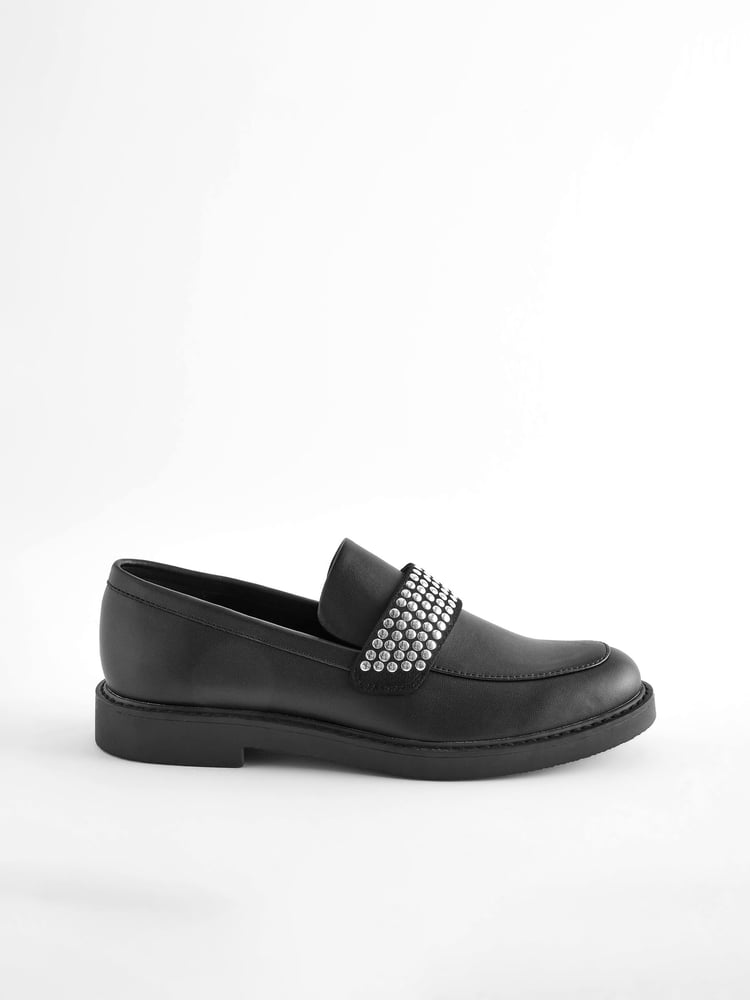 Black Forever Comfort® Stud Loafers - Image 2 of 6
