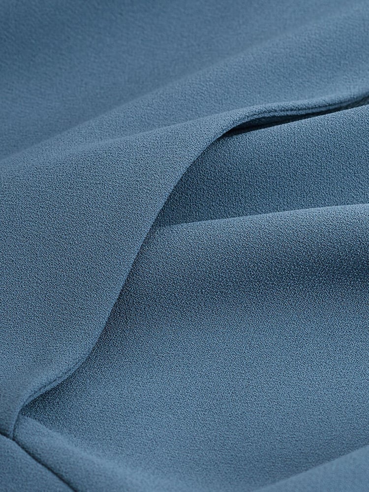 Blue Tailored Crepe Sleeveless Jumpsuit - Image 6 of 6