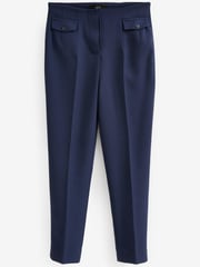 Navy Tailored Button Detail Taper Trousers - Image 5 of 6