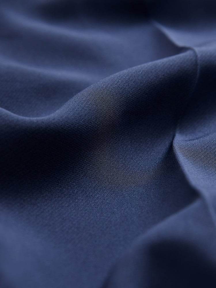 Navy Tailored Button Detail Taper Trousers - Image 6 of 6