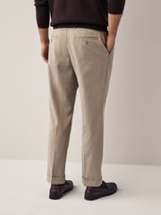 Stone Relaxed Tapered Stretch Smart Trousers - Image 3 of 8