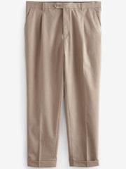 Stone Relaxed Tapered Stretch Smart Trousers - Image 5 of 8