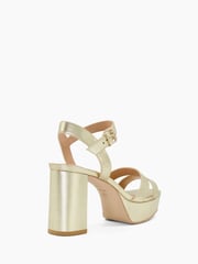 Dune London Gold Molten Sandals - Image 3 of 7
