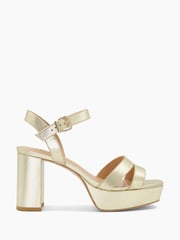 Dune London Gold Molten Sandals - Image 6 of 7