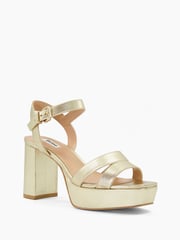 Dune London Gold Molten Sandals - Image 7 of 7