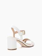 Dune London White Standard Fit Merisa 2 Part Block Heel Sandals - Image 4 of 6