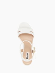 Dune London White Standard Fit Merisa 2 Part Block Heel Sandals - Image 5 of 6