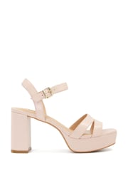 Dune London Nude Molten Sandals - Image 3 of 7