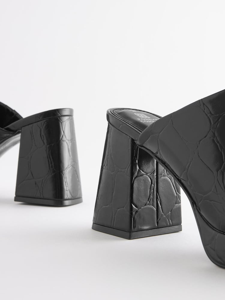 Black Forever Comfort® Platform Mules - Image 10 of 10