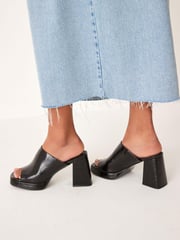 Black Forever Comfort® Platform Mules - Image 3 of 10