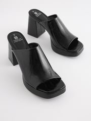 Black Forever Comfort® Platform Mules - Image 5 of 10
