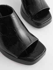 Black Forever Comfort® Platform Mules - Image 9 of 10