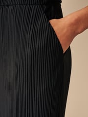 Black Plissé Bandeau Jumpsuit - Image 4 of 6