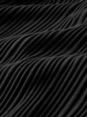 Black Plissé Bandeau Jumpsuit - Image 6 of 6