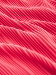 Red Plissé Bandeau Jumpsuit - Image 5 of 5
