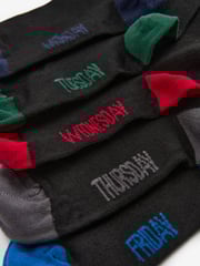 Clarks Black Short Sleeve Black Multi Socks 5 Pack - Image 7 of 7