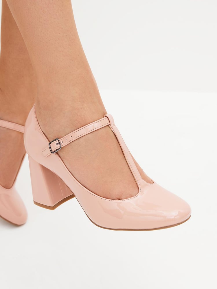 Nude Pink Forever Comfort® T-Bar Block Heel Shoes - Image 2 of 7 Nude Pink Forever Comfort® T-Bar Block Heel Shoes - Image 2 of 7