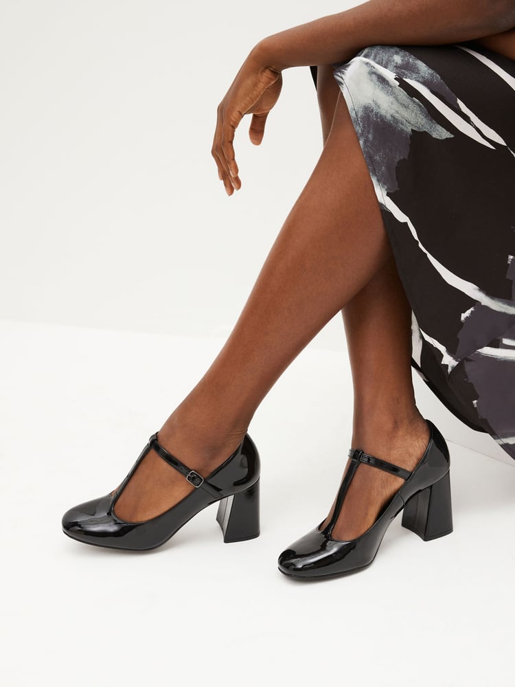 Black Forever Comfort® T-Bar Block Heel Shoes - Image 1 of 7 Black Forever Comfort® T-Bar Block Heel Shoes - Image 1 of 7