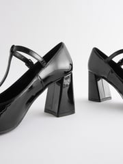 Black Forever Comfort® T-Bar Block Heel Shoes - Image 6 of 7