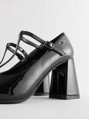 Black Forever Comfort® T-Bar Block Heel Shoes - Image 7 of 7