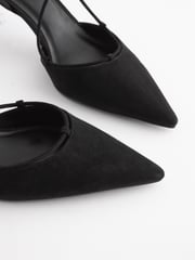 Black Forever Comfort® Point Toe Wrap Heels - Image 5 of 7