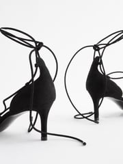 Black Forever Comfort® Point Toe Wrap Heels - Image 6 of 7