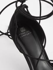 Black Forever Comfort® Point Toe Wrap Heels - Image 7 of 7