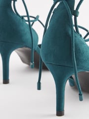 Teal Blue Forever Comfort® Point Toe Wrap Heels - Image 5 of 6