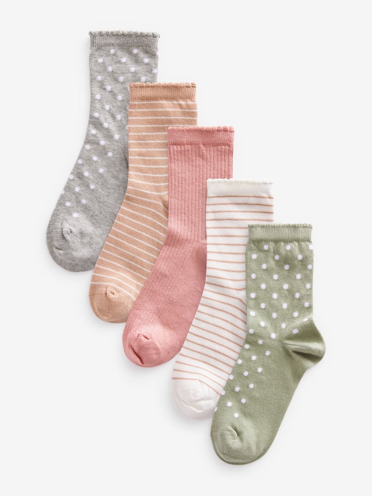 Multi 5 Pack Cotton Rich Ankle Socks - Image 1 of 6