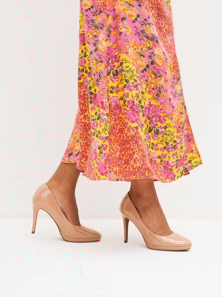 Camel Regular/Wide Fit Forever Comfort® Platform Court Shoes - Image 1 of 7 Camel Regular/Wide Fit Forever Comfort® Platform Court Shoes - Image 1 of 7