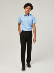 Trutex Boys Blue Non Iron Short Sleeve School Shirts 2 Pack - Image 2 of 7