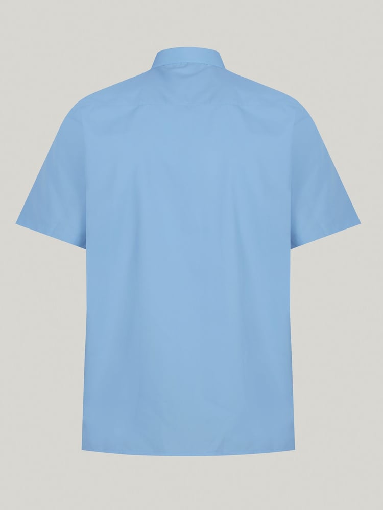 Trutex Boys Blue Non Iron Short Sleeve School Shirts 2 Pack - Image 7 of 7