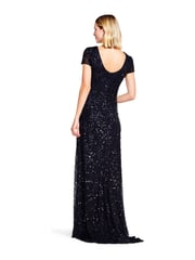 Adrianna Papell Scoop Black Long Dress - Image 2 of 5