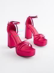 Pink Forever Comfort® Platform Closed Back Sandals - Image 2 of 9