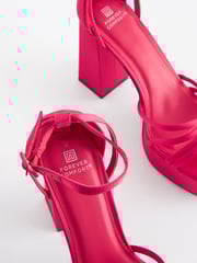 Pink Forever Comfort® Platform Closed Back Sandals - Image 4 of 9