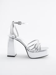 Silver Forever Comfort® Platform Closed Back Sandals - Image 3 of 9